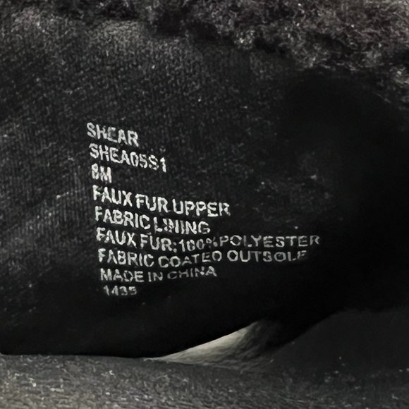 STEVE MADDEN Faux Shearling Black Slides - Size 8 - Picture 5 of 5